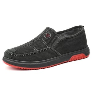 Men's canvas casual shoes breathable cowhide sole shoes
