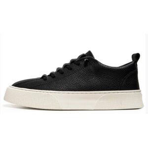 Men's casual flat shoes work leather shoes white trendy shoes