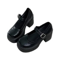 Height-enhancing block-heeled pumps