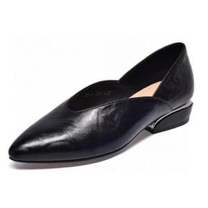 pointed-toe chunky-heeled moccasins