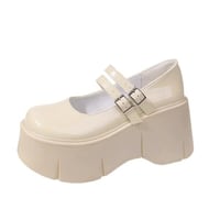 Retro thick-soled Japanese-style platform shoes