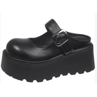 Women's all-match platform slippers with closed toes and thick soles