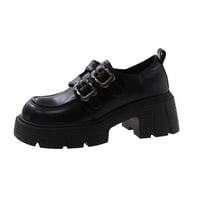Women's thick-soled British style leather Mary Jane shoes