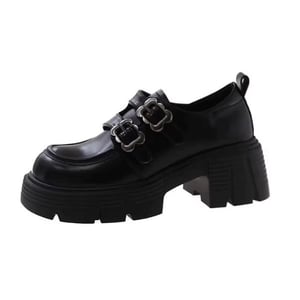 Women's thick-soled British style leather Mary Jane shoes